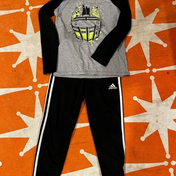 adidas Matching Sets Boys Adidas Pants With Athletic Shirt